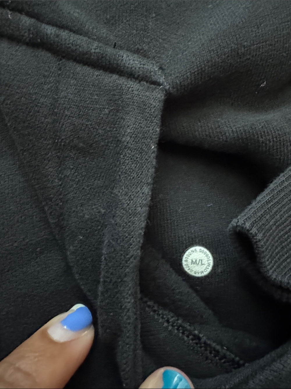 Black Lululemon Scuba Half-Zip Cropped Sweatshirt - Picture 3 of 5